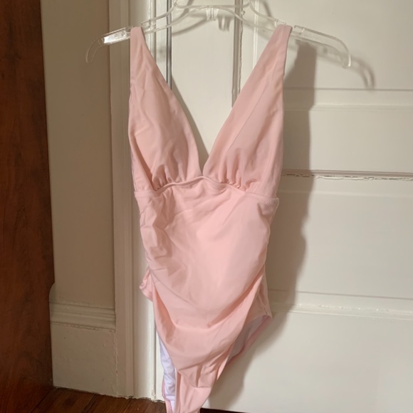 ON pink runched one piece - Picture 2 of 4